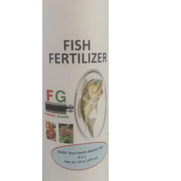 Fishing Glass Liquid  5-1-1 (FISH FERTILIZER )  16 oz Made from North Atlantic Fish